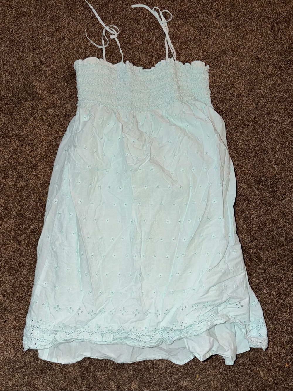 Juicy Couture Mint Smocked Eyelet Girls Dress